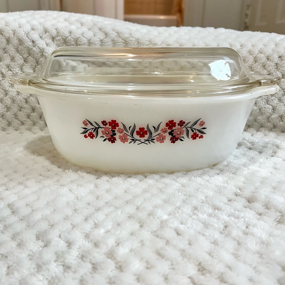 Fire King Primrose Dish with Lid